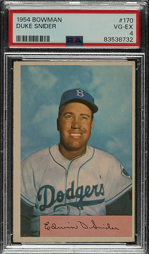 1954 Bowman #170 Duke Snider PSA VG-EX 4