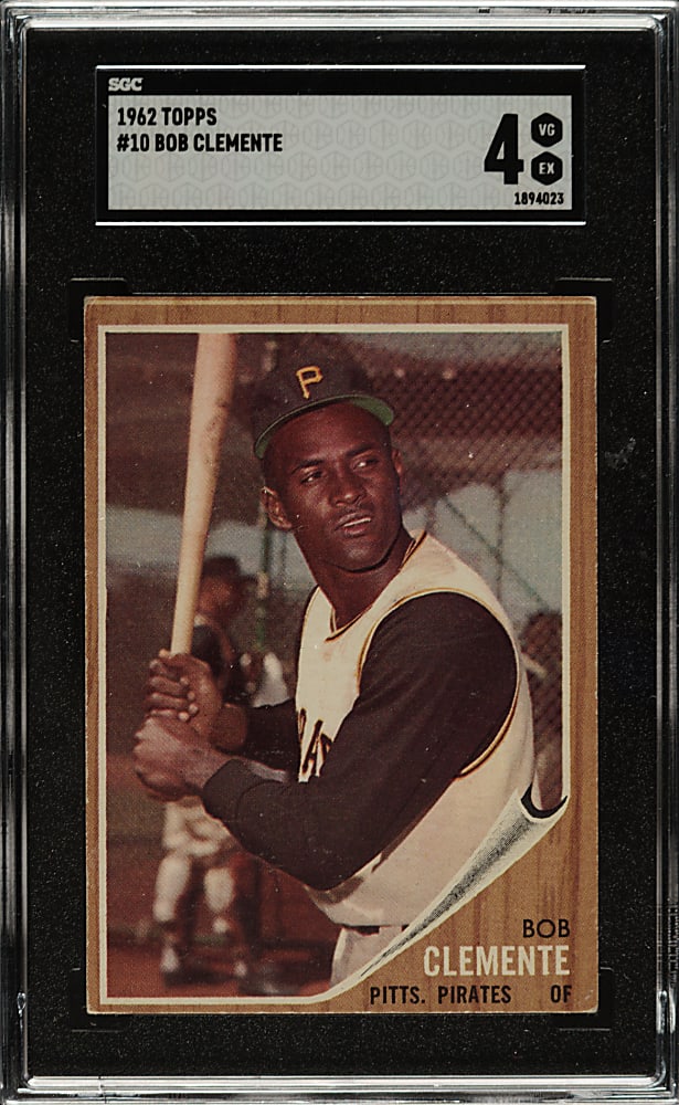 1962 Topps #10 Roberto Clemente SGC VG/EX 4