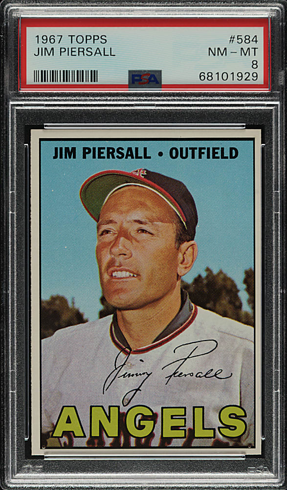 1967 Topps #584 Jim Piersall PSA NM-MT 8