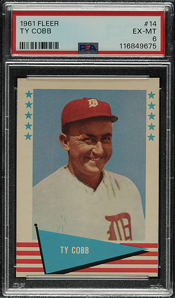 1961 Fleer All-Time Greats #14 Ty Cobb PSA EX-MT 6