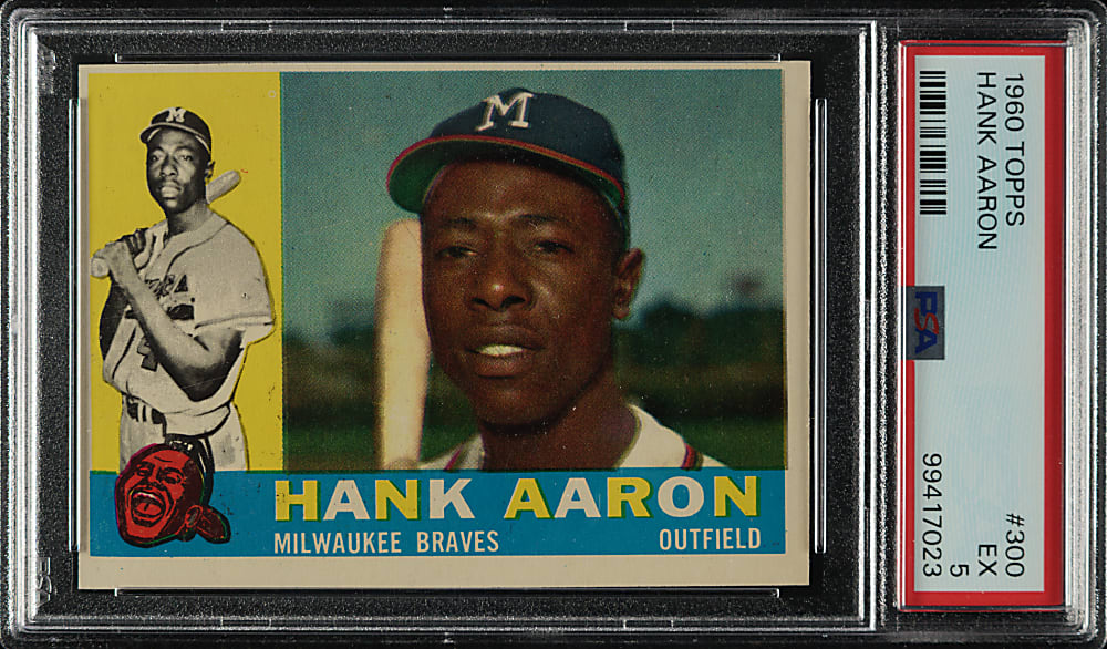 1960 Topps #300 Hank Aaron PSA EX 5