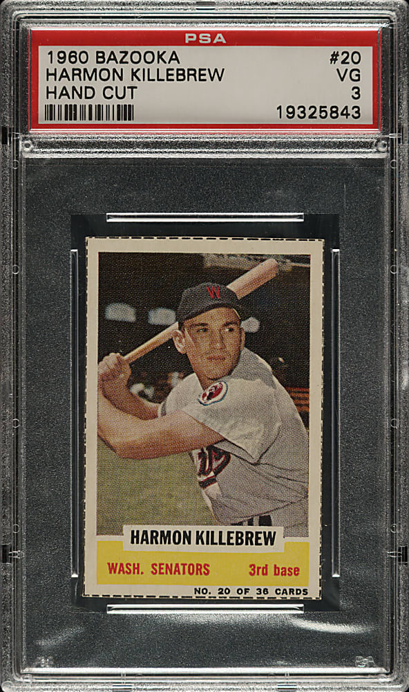 1960 Bazooka #20 Harmon Killebrew PSA VG 3