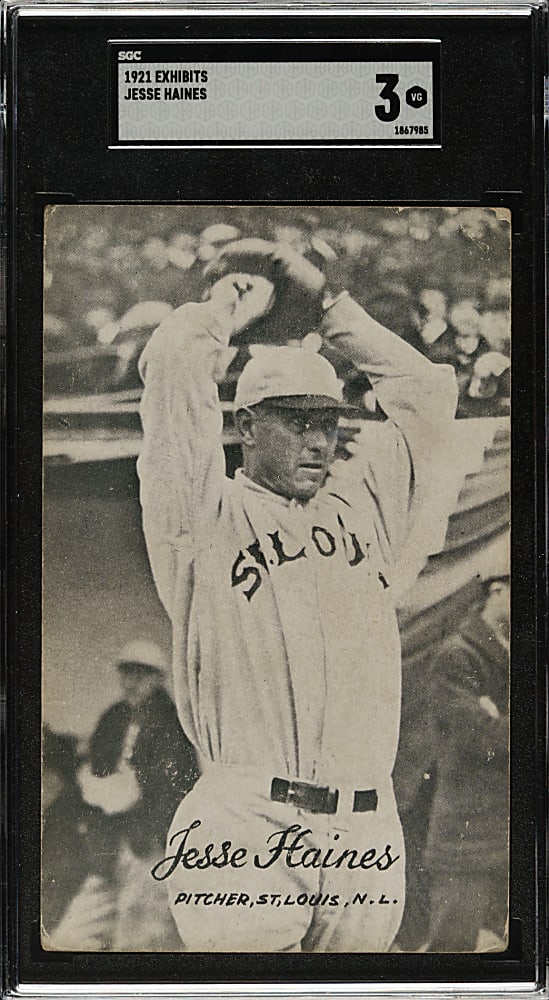 1921 Exhibits Jesse Haines SGC VG 3
