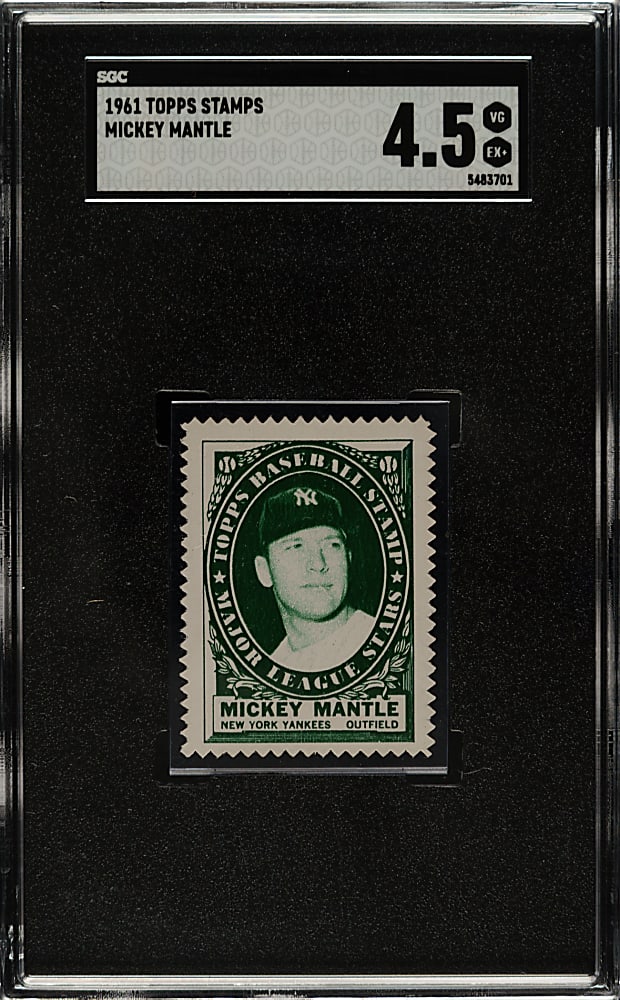 1961 Topps Stamps Mickey Mantle SGC VG/EX+ 4.5