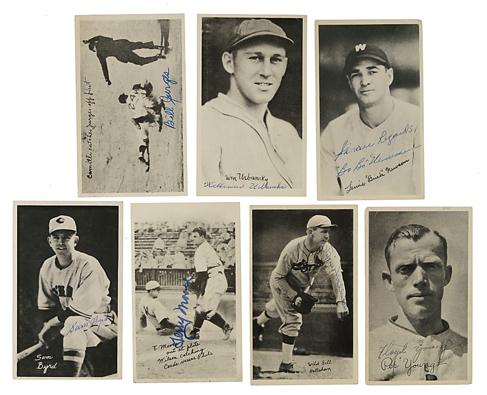 Signed 1936 R313 National Chicle "Fine Pen" Collection (7)