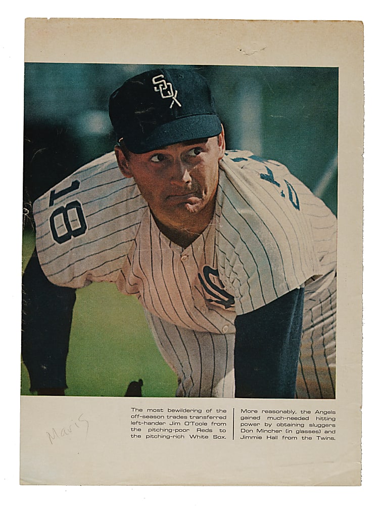 Roger Maris Signed Magazine Page - JSA