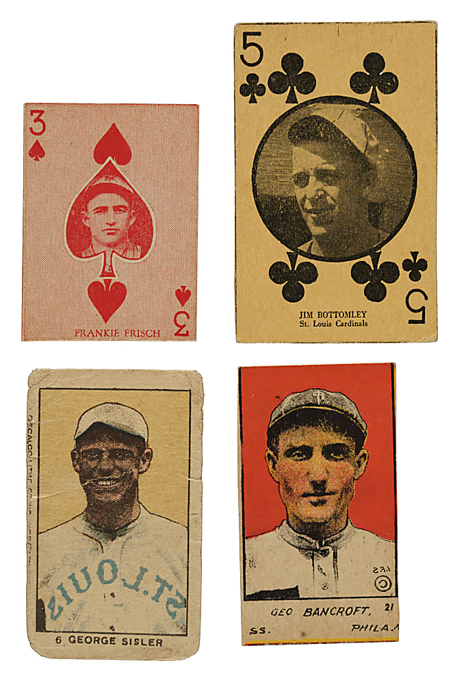 1920 to 1933 Strip-Card Collection (14) Including Jim Bottomley, George Sisler, and Eddie Rousch