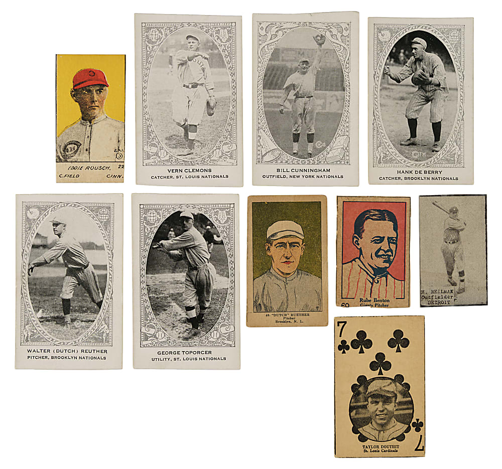 1920 to 1933 Strip-Card Collection (14) Including Jim Bottomley, George Sisler, and Eddie Rousch