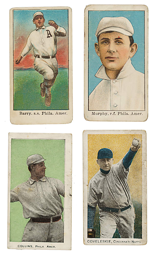 1909 to 1910 Caramel-Card Collection (13) Including Eddie Collins