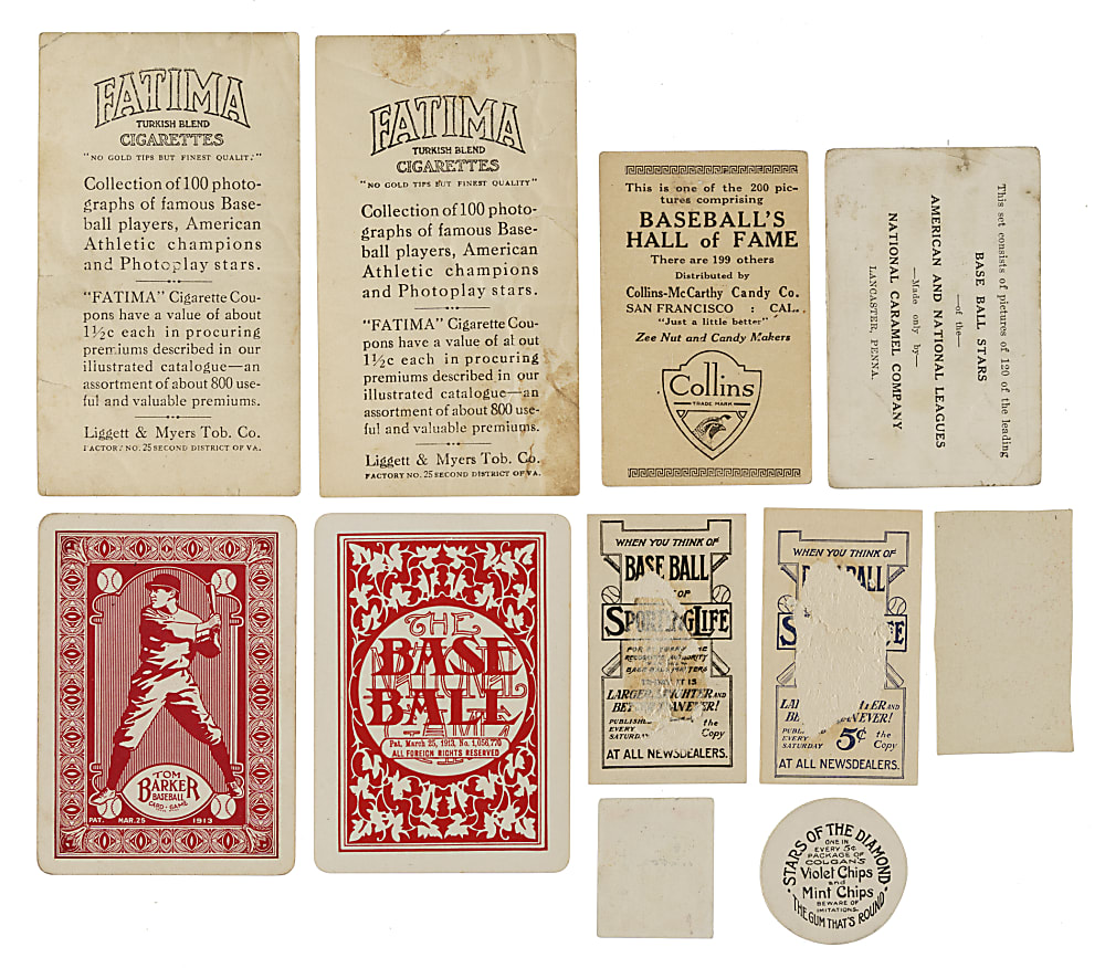 1906-1921 Type-Card Collection (15) Including Connie Mack, Home Run Baker, and Eddie Collins