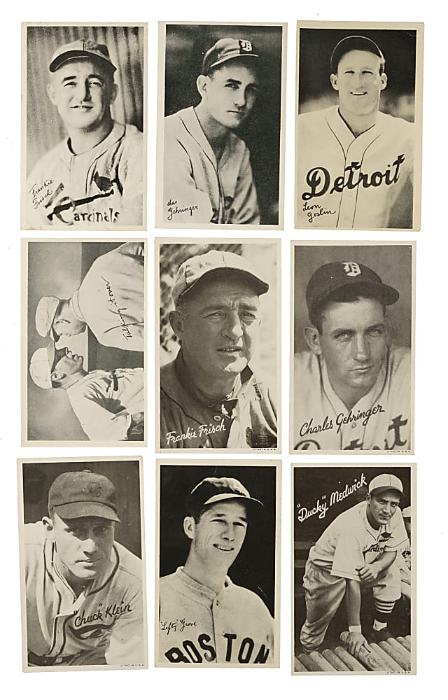 1936 R313 National Chicle "Fine Pen", 1936 R314 Goudey "Wide Pen", and 1937 Goudey Type 4 Premiums Collection (32) Including Arky Vaughan, Charles Gehringer, and Pie Traynor