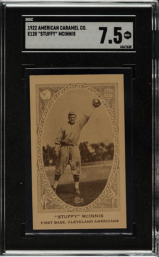 1922 E120 American Caramel Stuffy McInnis SGC NM+ 7.5