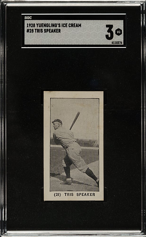1928 F50 Yuengling's Ice Cream #28 Tris Speaker SGC VG 3
