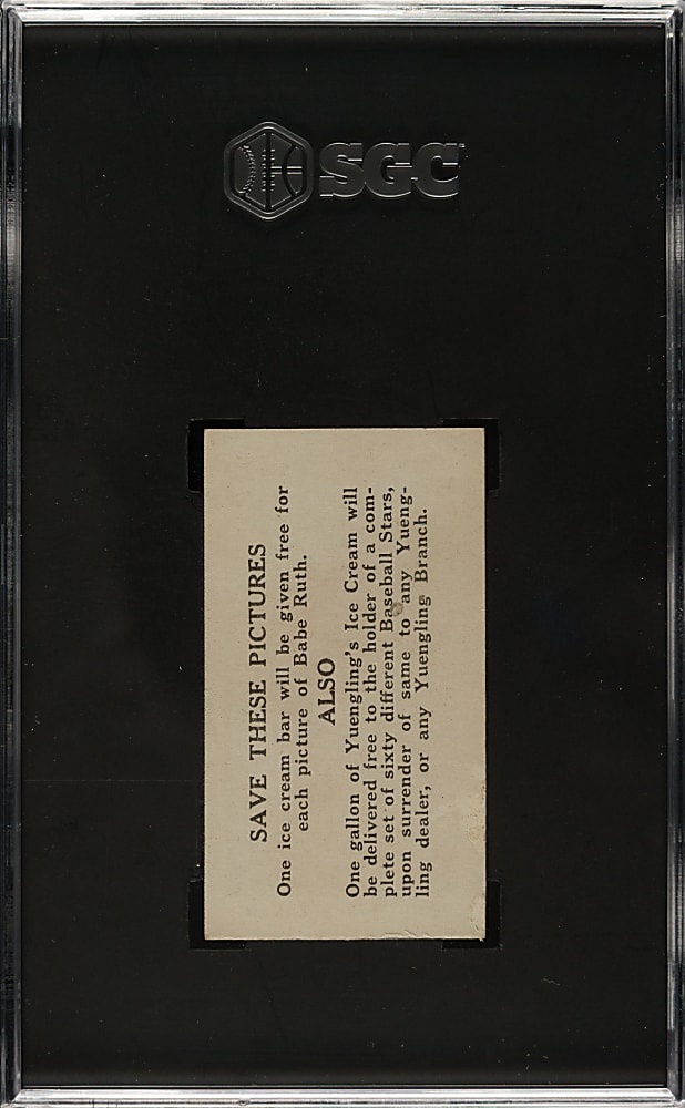 1928 F50 Yuengling's Ice Cream #28 Tris Speaker SGC VG 3