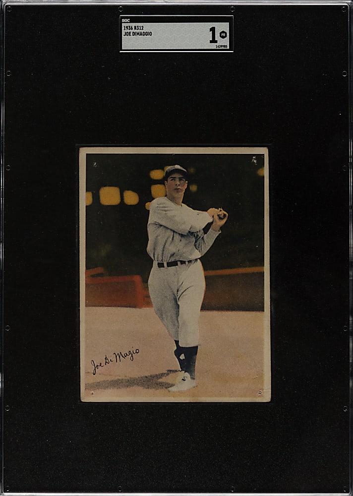 1936 R312 National Chicle Premium Joe DiMaggio Rookie SGC POOR 1