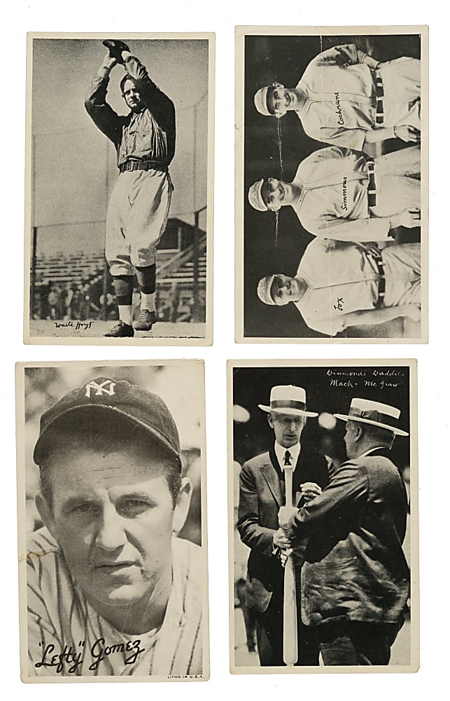 1936 R313 National Chicle "Fine Pen" and R314 Goudey "Wide Pen" Premiums Collection (16) Including Foxx, Frisch, Mack, and Harris