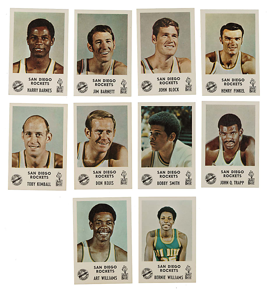 1968-1969 Jack in The Box San Diego Rockets Basketball Complete Set (14)
