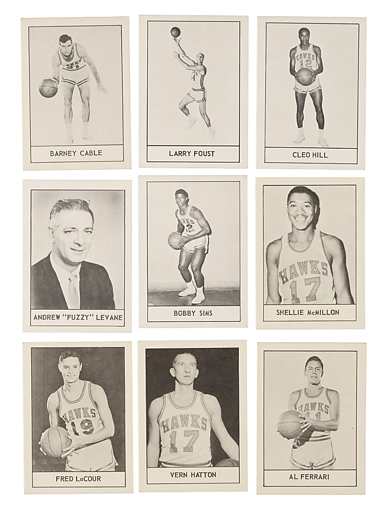 1961 Essex Meats St. Louis Hawks Basketball Complete Set (13)