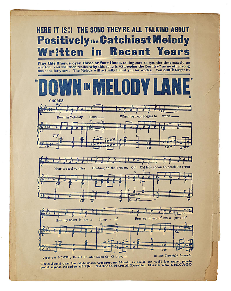 1912 "Remember Me To My Old Gal" Sheet Music with Chief Bender