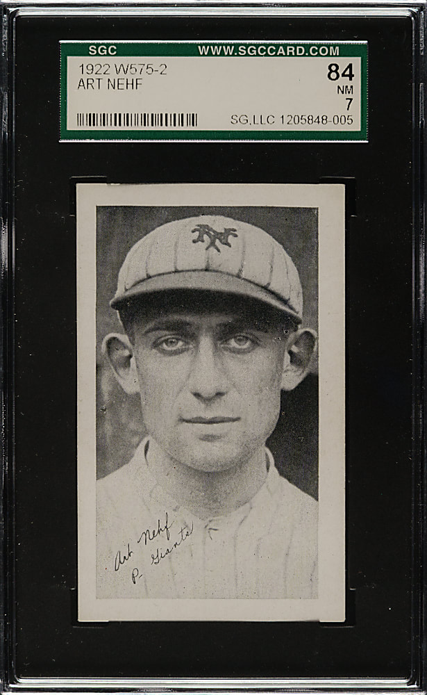 1922 W575-2 Art Nehf SGC NM 84