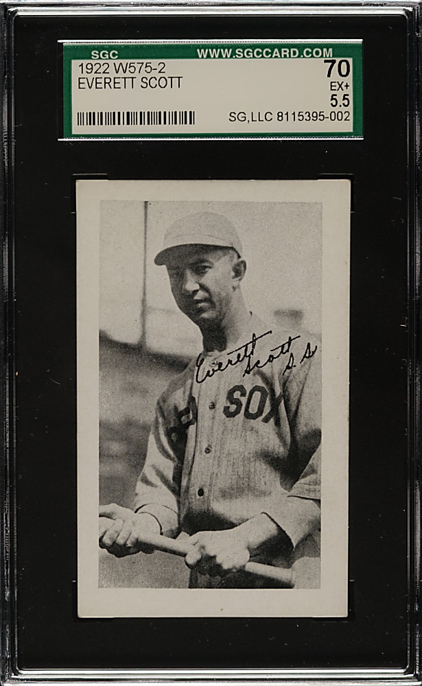 1922 W575-2 Everett Scott SGC EX+ 70