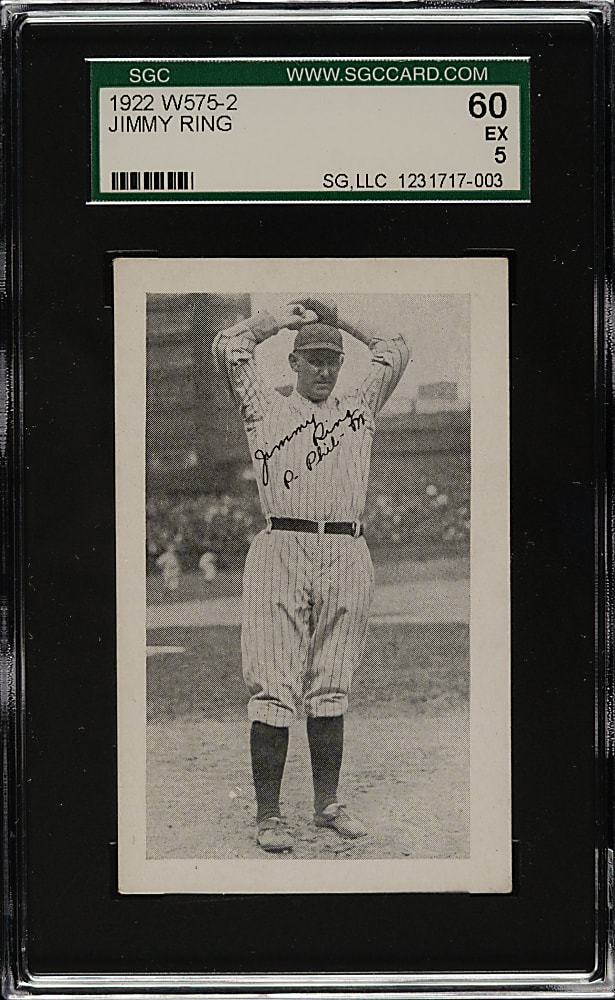 1922 W575-2 Jimmy Ring SGC EX 60