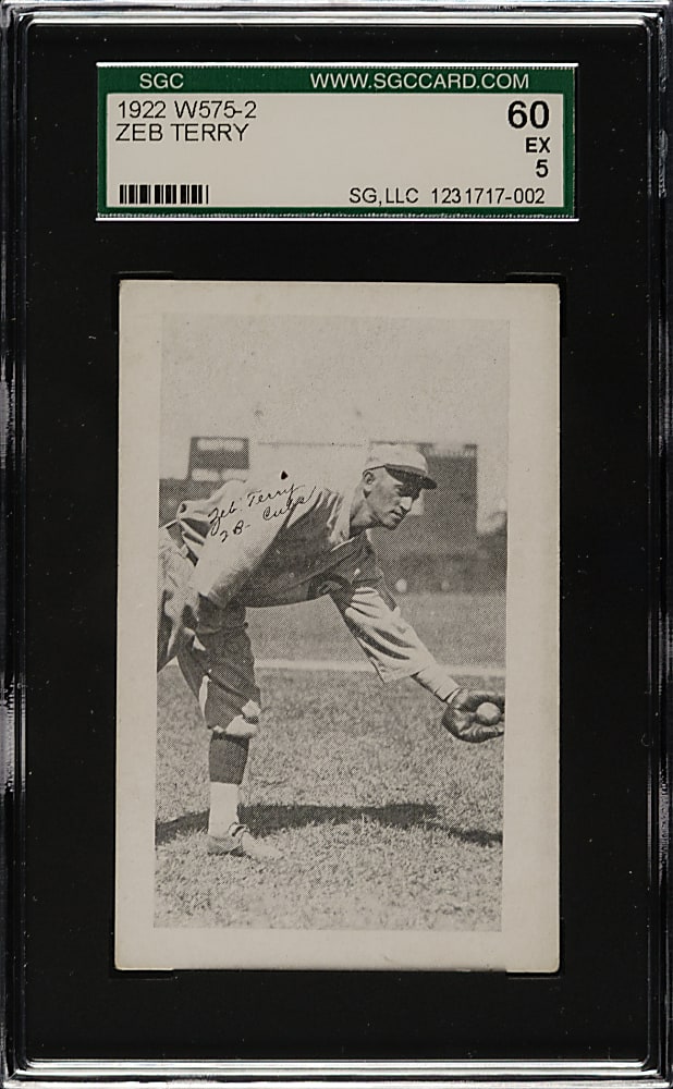 1922 W575-2 Zeb Terry SGC EX 60