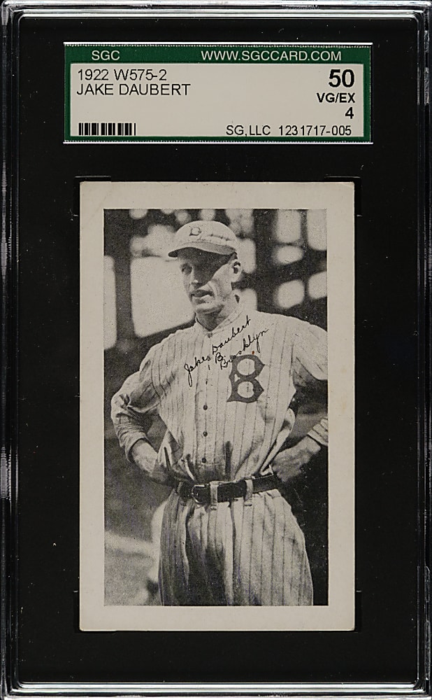 1922 W575-2 Jake Daubert SGC VG/EX 50