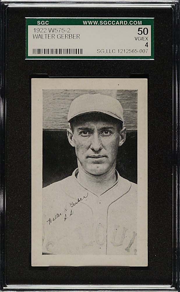 1922 W575-2 Walter Gerber SGC VG/EX 50