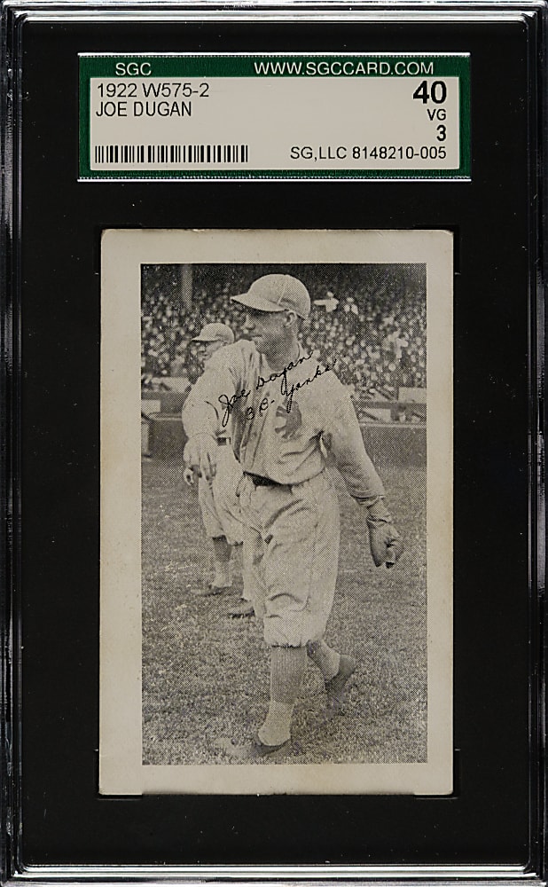 1922 W575-2 Joe Dugan SGC VG 40