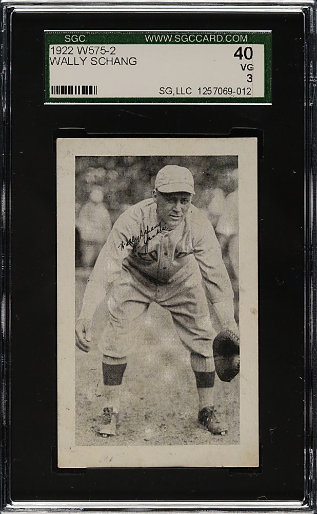 1922 W575-2 Wally Schang SGC VG 40