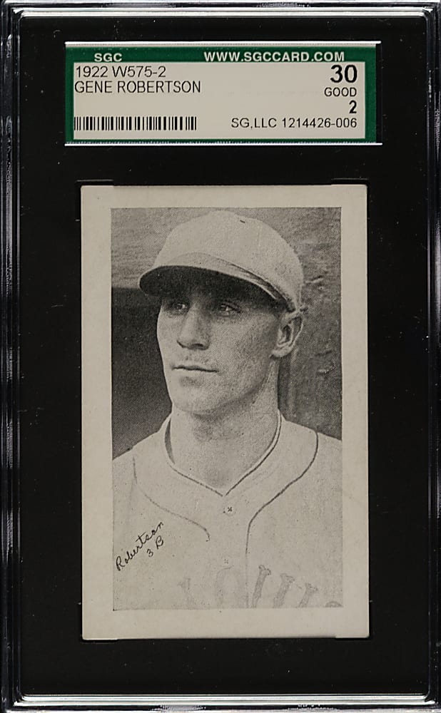 1922 W575-2 Gene Robertson SGC GOOD 30