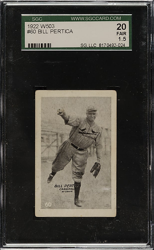 1922 W503 #60 Bill Pertica SGC FAIR 20