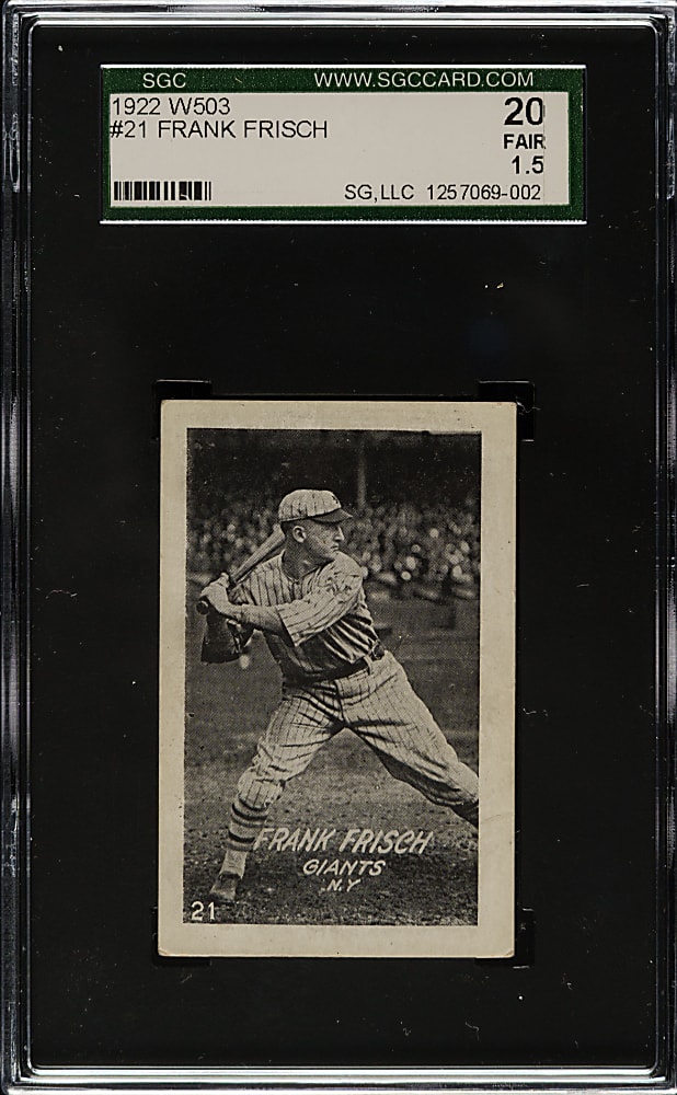1922 W503 #21 Frank Frisch SGC FAIR 20