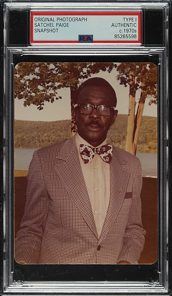 Circa 1970s Original Satchel Paige Snapshot Photograph PSA/DNA Type I