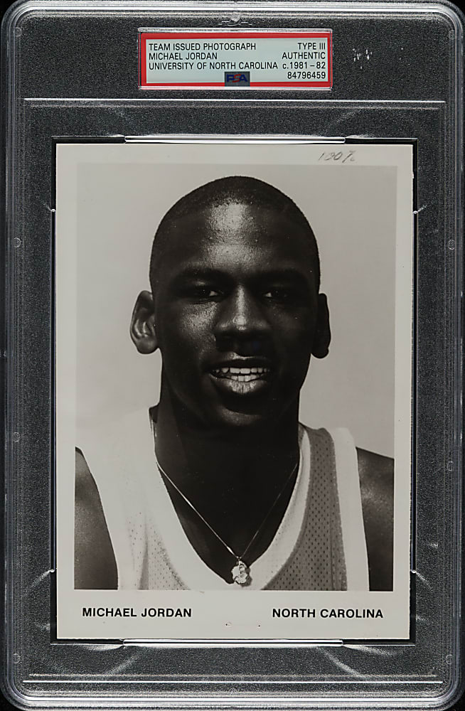 Circa 1981-1982 Michael Jordan Team Issued Photograph PSA/DNA Type III