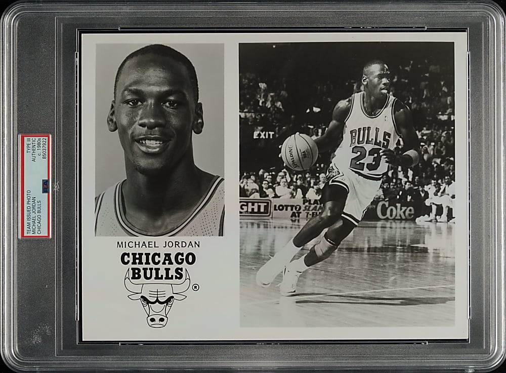 Circa 1980s Michael Jordan Team Issued Photograph PSA/DNA Type III