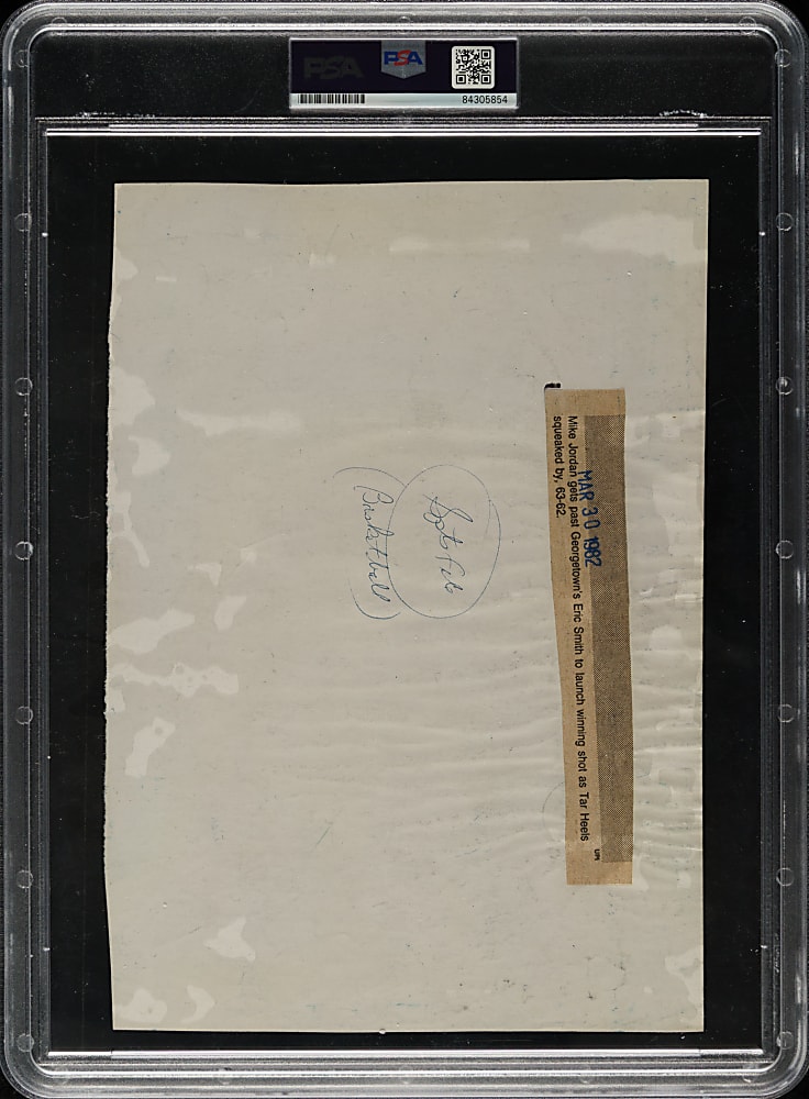 1982 Michael Jordan Associated Press Wire Photograph PSA/DNA Type III