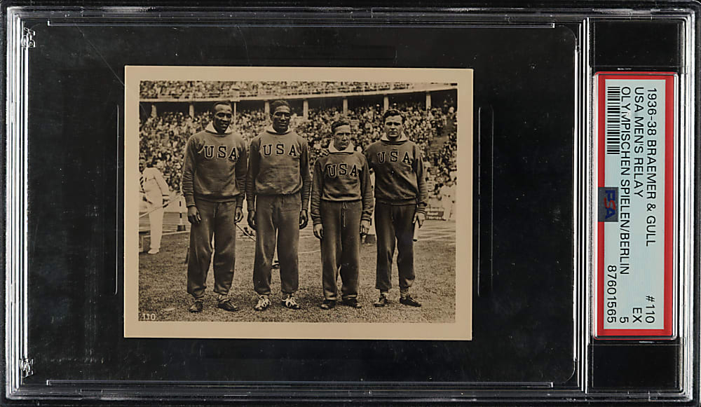 1936-1938 Braemer & Gull Olympischen Spielen/Berlin #110 USA Men's Relay PSA EX 5