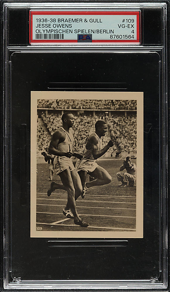 1936-1938 Braemer & Gull Olympischen Spielen/Berlin #109 Jesse Owens PSA VG-EX 4