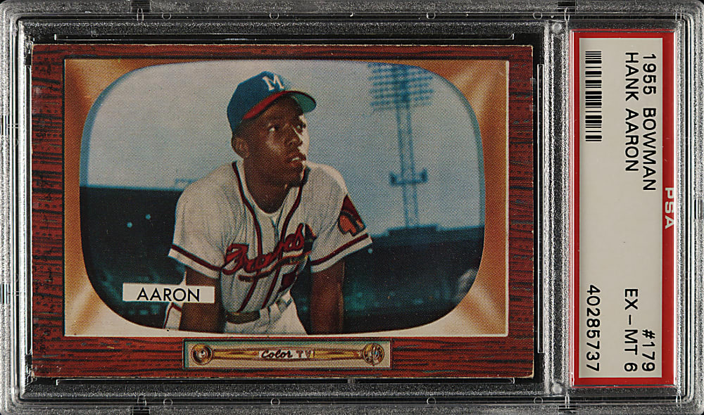 1955 Bowman #179 Hank Aaron EX-MT 6