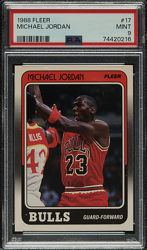 1988-1989 Fleer Basketball #17 Michael Jordan PSA MINT 9