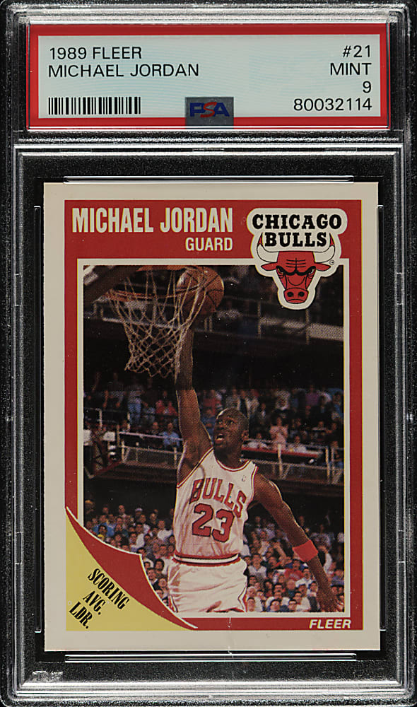 1989-1990 Fleer Basketball #21 Michael Jordan PSA MINT 9