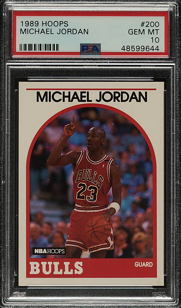 1989-1990 NBA Hoops Basketball #200 Michael Jordan PSA GEM MINT 10
