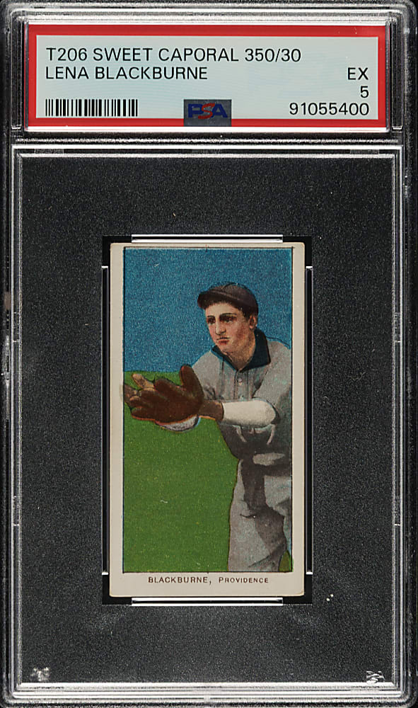 1909-1911 T206 White Border Lena Blackburne PSA EX 5