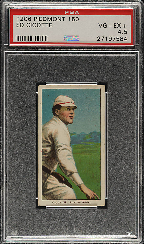 1909-1911 T206 White Border Ed Cicotte PSA VG-EX+ 4.5