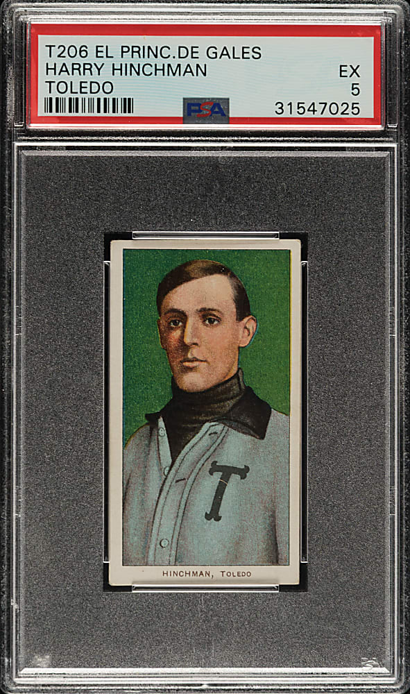 1909-1911 T206 White Border Harry Hinchman PSA EX 5 - El Principe De Gales Back