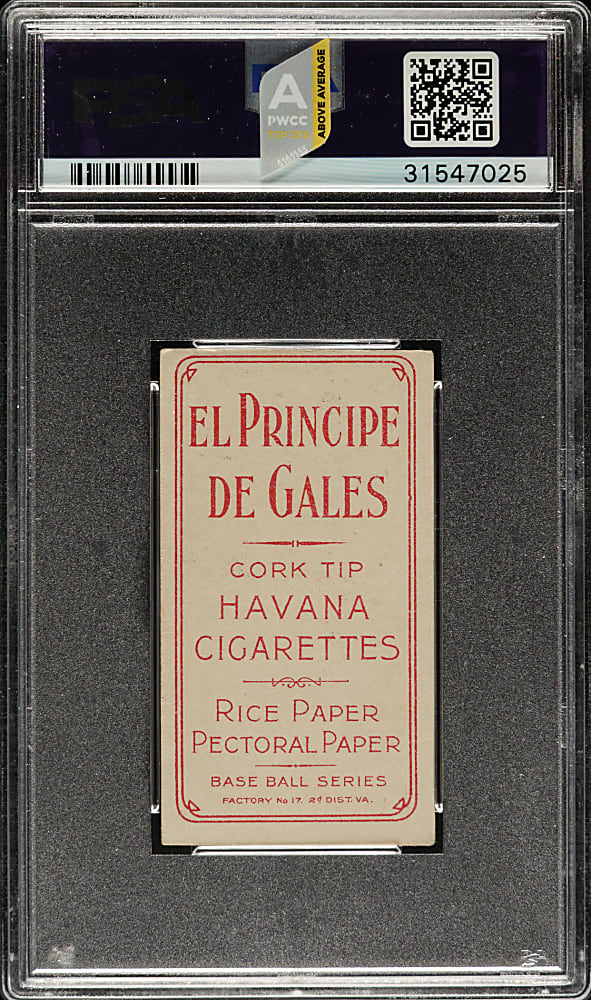 1909-1911 T206 White Border Harry Hinchman PSA EX 5 - El Principe De Gales Back