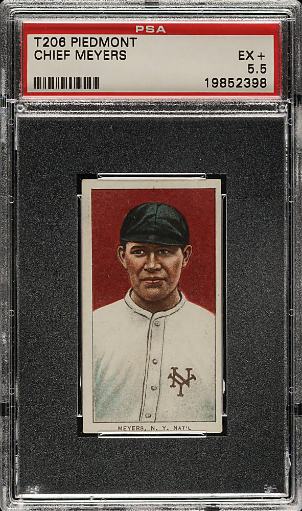 1909-1911 T206 White Border Chief Meyers PSA EX+ 5.5