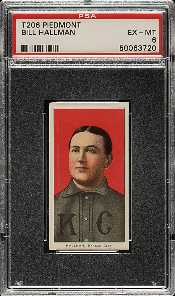 1909-1911 T206 White Border Bill Hallman PSA EX-MT 6
